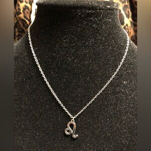 Silver Zodiac LEO Pendant Necklace